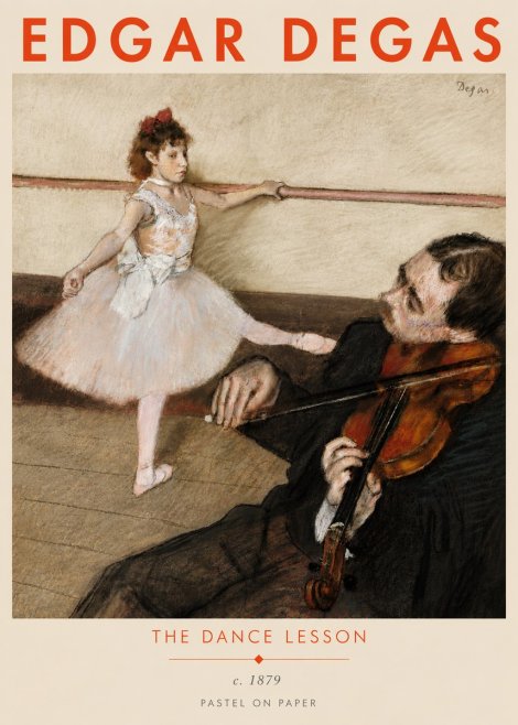 Edgar Degas The Dance Lesson No6 - Affiche