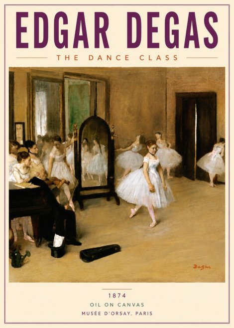 Edgar Degas The Dance Class II No6 - Affiche