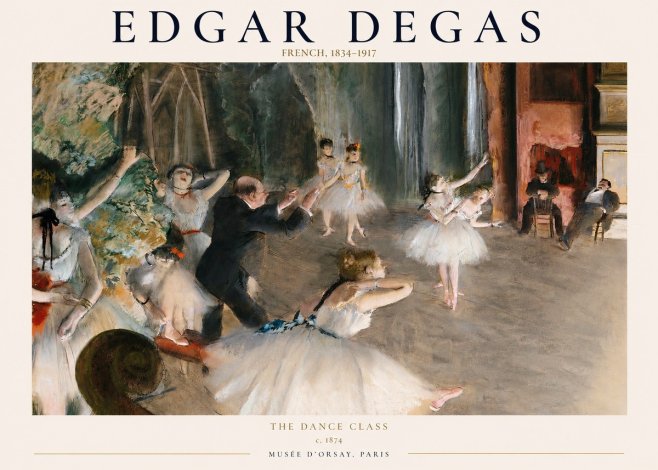 Edgar Degas The Dance Class III No1 - Affiche