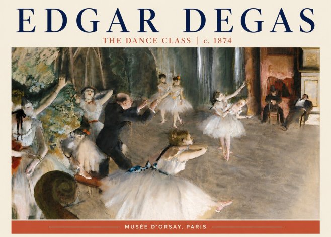 Edgar Degas The Dance Class III No4 - Affiche