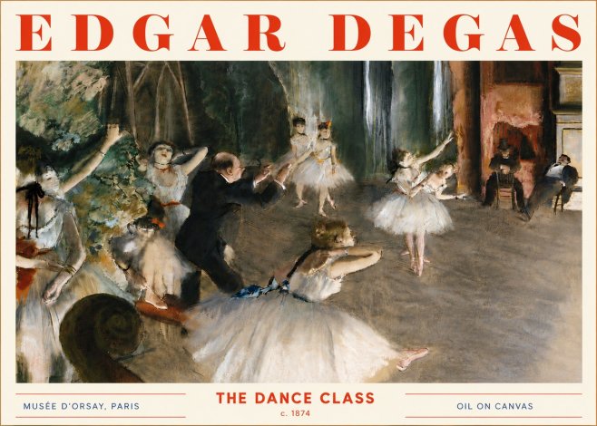 Edgar Degas The Dance Class III No6 - Affiche