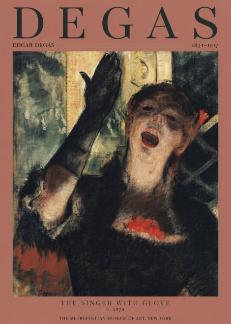 Edgar Degas The Singer with Glove No1 - Affiche