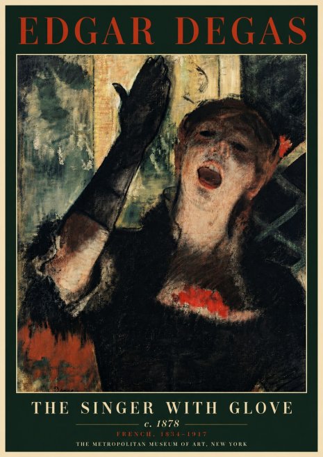 Edgar Degas The Singer with Glove No4 - Affiche