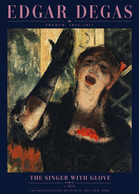 Edgar Degas The Singer with Glove No5 - Affiche