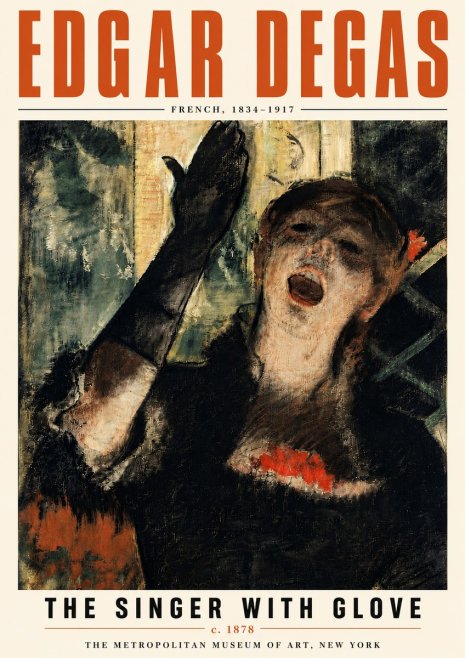 Edgar Degas The Singer with Glove No6 - Affiche
