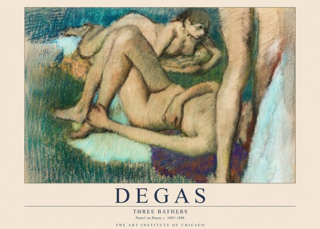 Edgar Degas Three Bathers No1 - Affiche