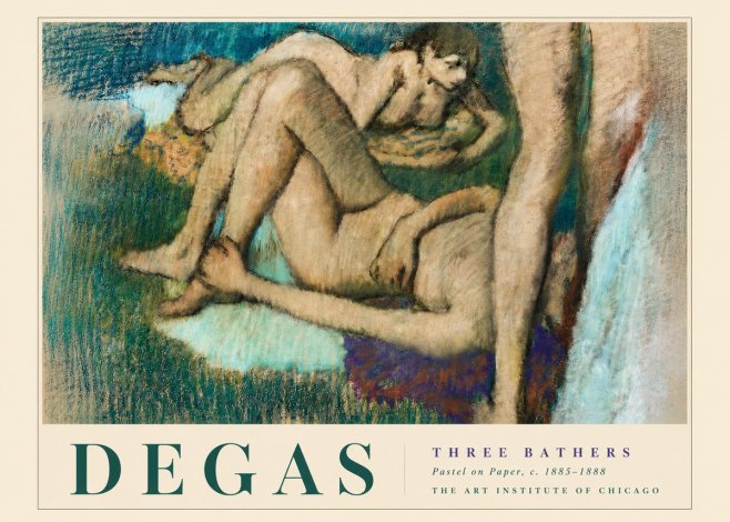 Edgar Degas Three Bathers No4 - Affiche