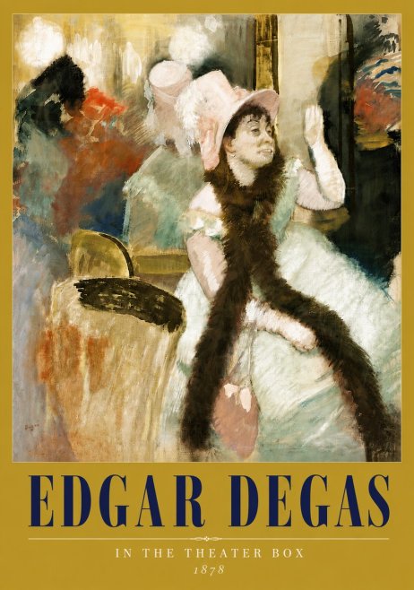 Edgar Degas In the Theater Box No5 - Affiche