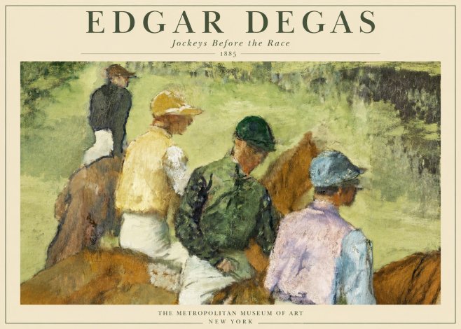 Edgar Degas Jockeys Before the Race No1 - Affiche