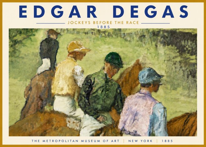 Edgar Degas Jockeys Before the Race No4 - Affiche