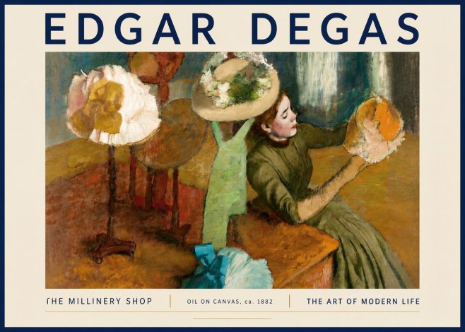 Edgar Degas The Millinery Shop, Ca. 1882 No5 - Affiche
