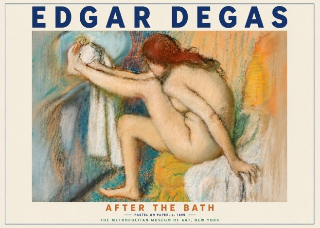Edgar Degas After the Bath II No3 - Affiche