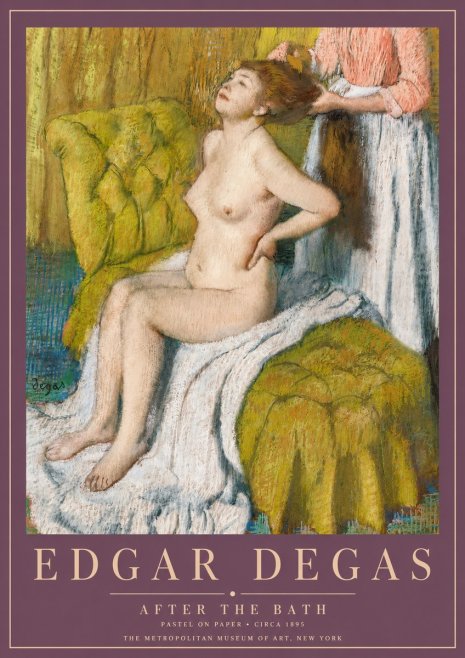 Edgar Degas After the Bath III No3 - Affiche