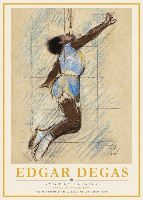Edgar Degas Study of a Dancer No4 - Affiche