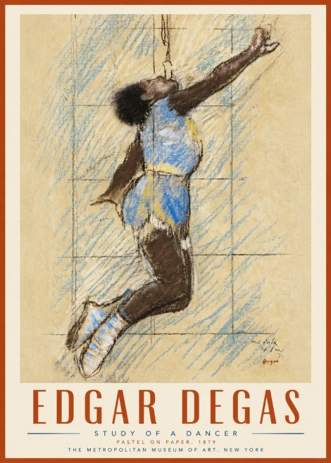 Edgar Degas Study of a Dancer No6 - Affiche