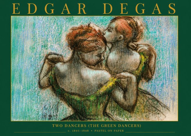 Edgar Degas Two Dancers (the Green Dancers) No4 - Affiche
