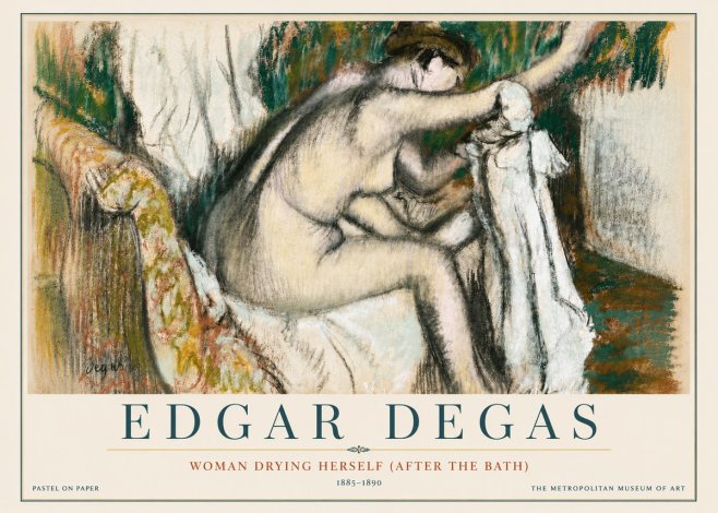 Edgar Degas Woman Drying Herself (After the Bath) No5 - Affiche