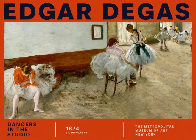 Edgar Degas Dancers in the Studio No2 - Affiche