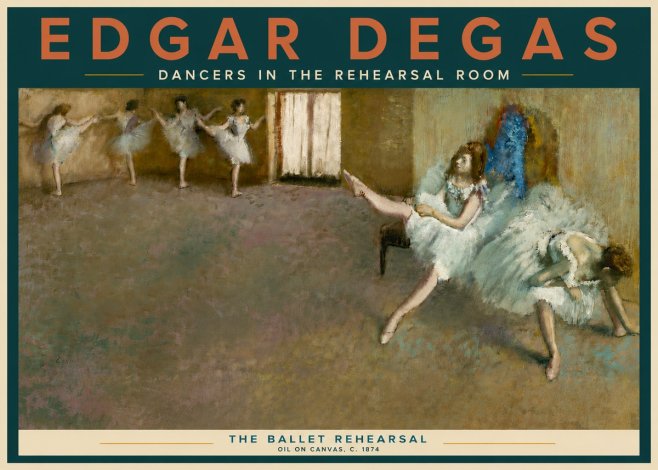 Edgar Degas The Ballet Rehearsal No3 - Affiche