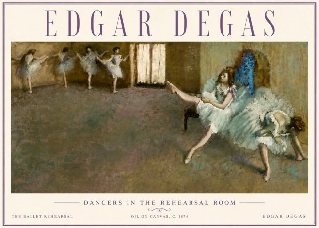 Edgar Degas The Ballet Rehearsal No4 - Affiche