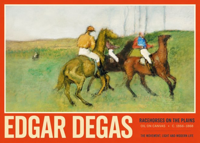 Edgar Degas Racehorses on the Plains No2 - Affiche
