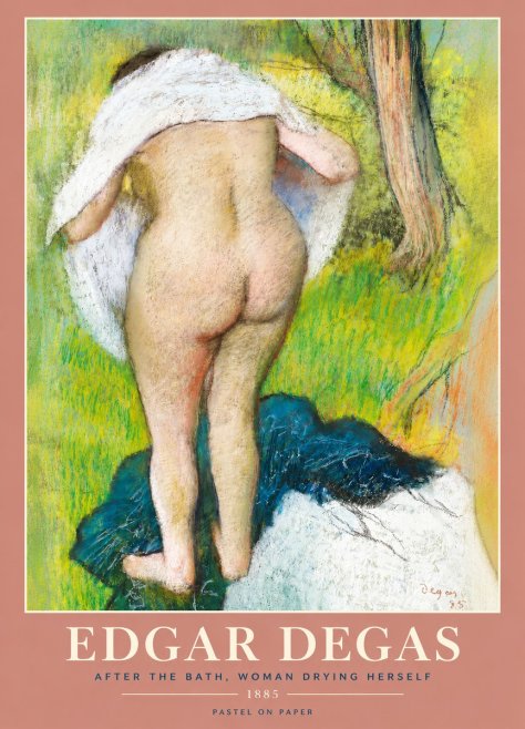 Edgar Degas After the Bath, Woman Drying Herself No2 - Affiche