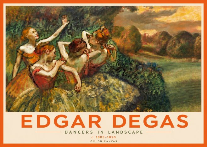 Edgar Degas Dancers in Landscape II No5 - Affiche