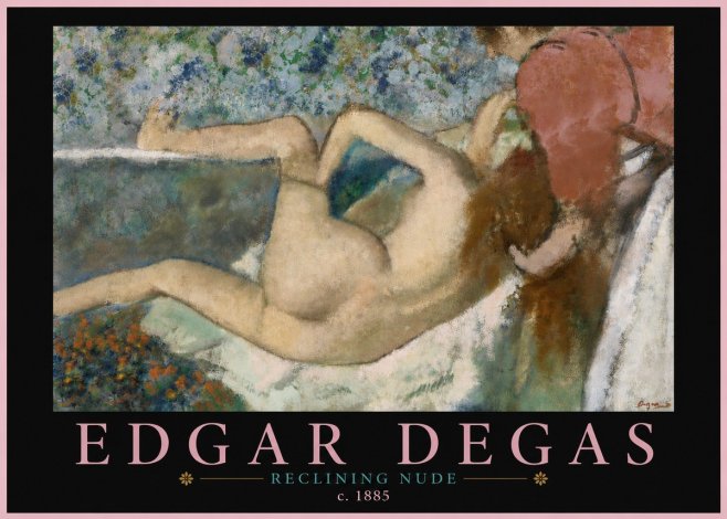 Edgar Degas Reclining Nude No5 - Affiche