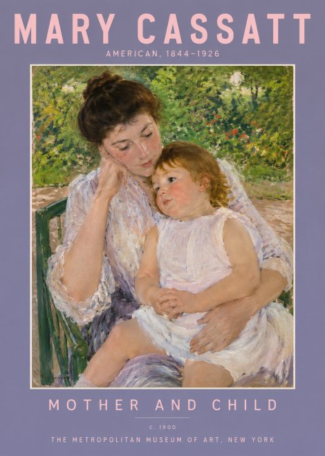 Mary Cassatt Mother and Child I No2 - Affiche