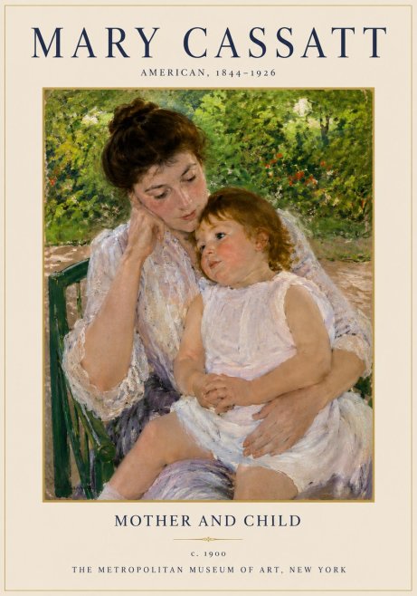 Mary Cassatt Mother and Child I No3 - Affiche