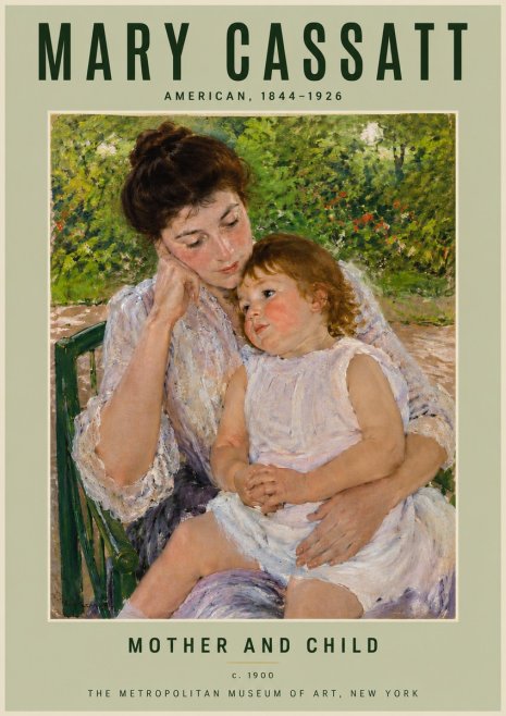 Mary Cassatt Mother and Child I No4 - Affiche