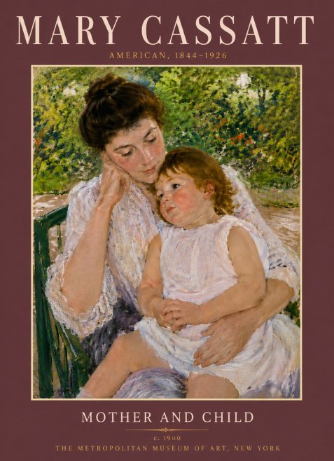 Mary Cassatt Mother and Child I No6 - Affiche