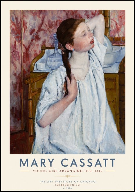 Mary Cassatt Young Girl Arranging Her Hair No5 - Affiche