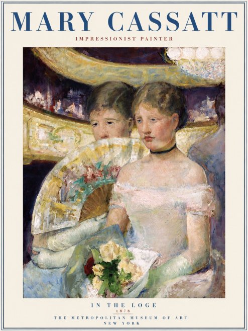 Mary Cassatt In the Loge No3 - Affiche