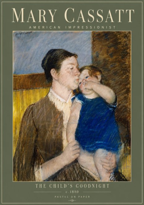 Mary Cassatt The Child's Goodnight No4 - Affiche