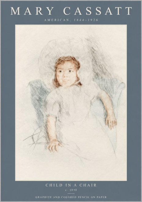 Mary Cassatt Child in a Chair No2 - Affiche