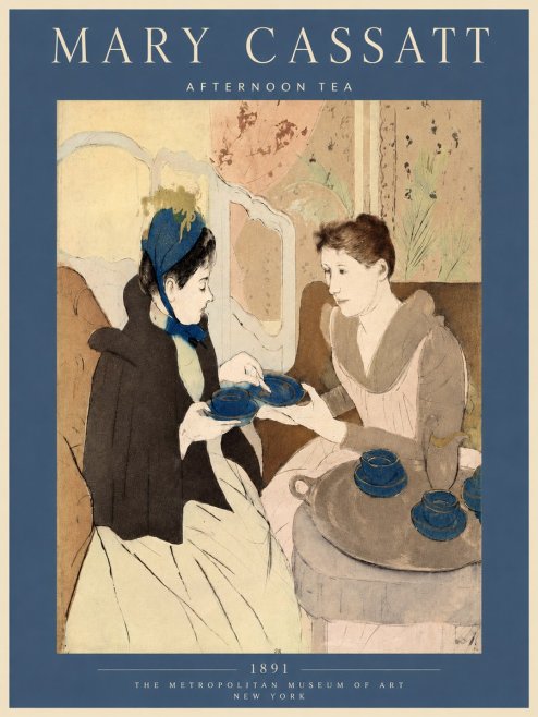 Mary Cassatt Afternoon Tea No5 - Affiche