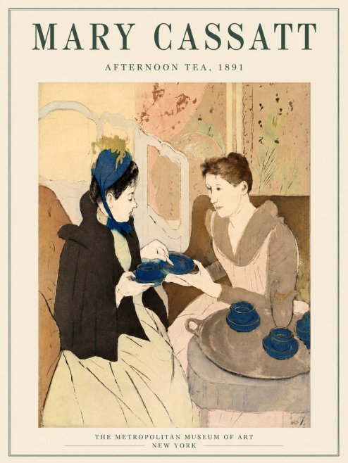 Mary Cassatt Afternoon Tea No6 - Affiche