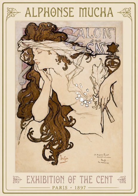 Mucha Salon Des Cent No2 - Affiche