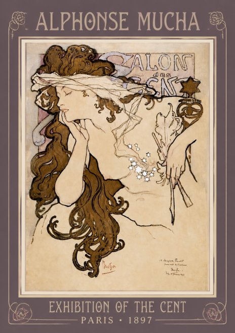 Mucha Salon Des Cent No5 - Affiche