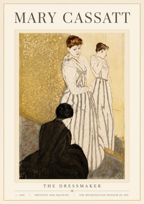 Mary Cassatt The Dressmaker No4 - Affiche