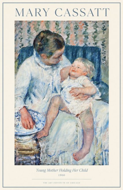 Mary Cassatt Young Mother Holding Her Child No1 - Affiche