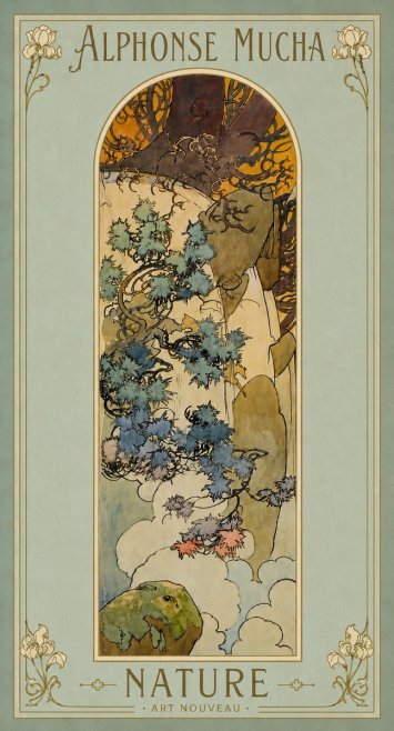 Mucha Nature No4 - Affiche