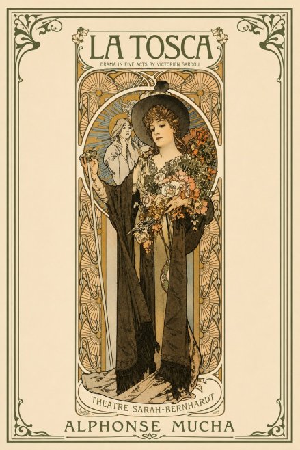 Mucha La Tosca No2 - Affiche