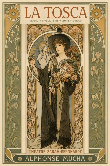 Mucha La Tosca No3 - Affiche
