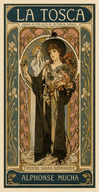 Mucha La Tosca No4 - Affiche