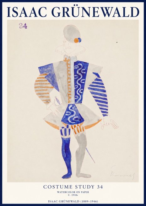 Isaac Grünewald Costume Study 34 No1 - Affiche