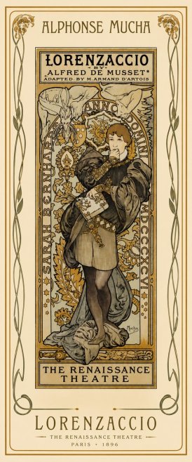 Mucha Lorenzaccio No4 - Affiche