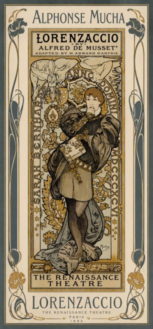Mucha Lorenzaccio No6 - Affiche