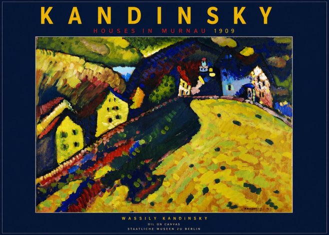 Kandinsky Houses in Murnau No4 - Affiche